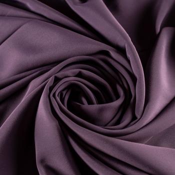 Крепдешин натуральный К36-201 баклажановый однотонный