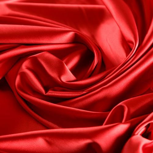 Сатин стрейч 001-07045 ярко-красный однотонный