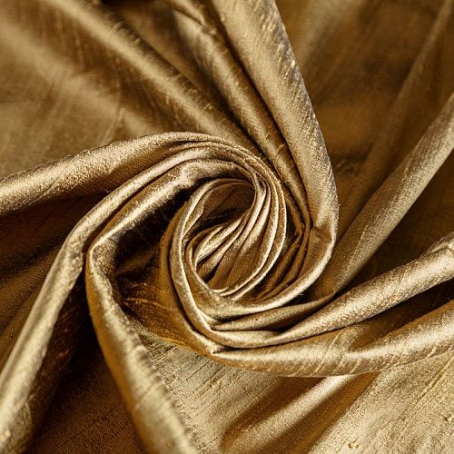 Дикий шелк 016-04745 темное золото однотонный