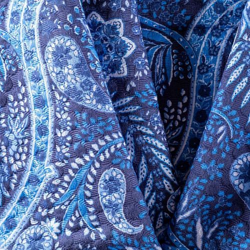 Жаккард К15-065 синий принтованный