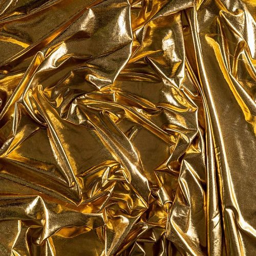 Трикотаж лазер К33-963 темное золото однотонный