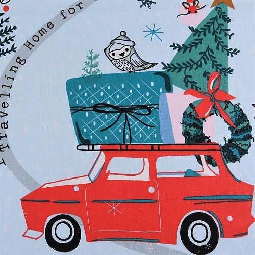 Дорожка декоративная 063-11020 голубой принтованный