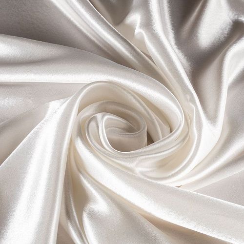 Креп-сатин К33-916 молочный однотонный
