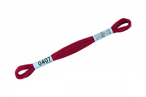 Нитки для вышивания Gamma мулине 8 м 0407 бордовый