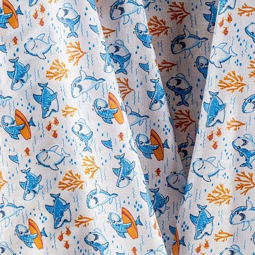 Ситец 007-00702 белый принтованный