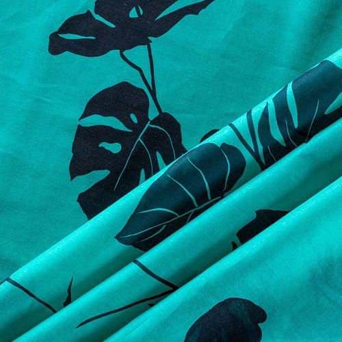 Батист 003-00890 бирюзовый принтованный