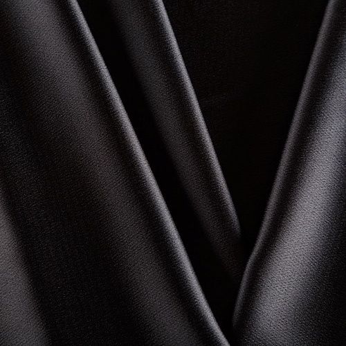 Кади креп-атлас 001-06581 черный однотонный