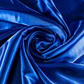 Креп-сатин К33-866 синий однотонный