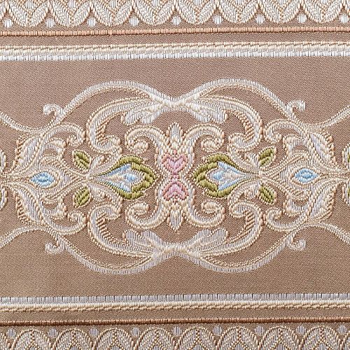 Бордюр велюровый 18 см 0000-357-104-020 бежевый с вензелем