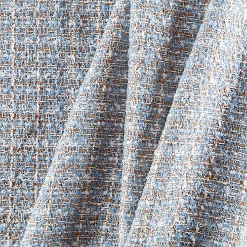 Твид шанель 052-05639 бежево-голубой