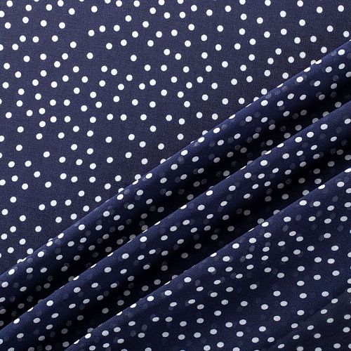 Креп-шифон 027-01872 темно-синий принтованный