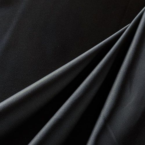 Атлас ватуссо К1-1075 черный однотонный