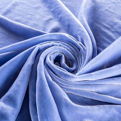 Бархат 002-01187 холодный голубой однотонный