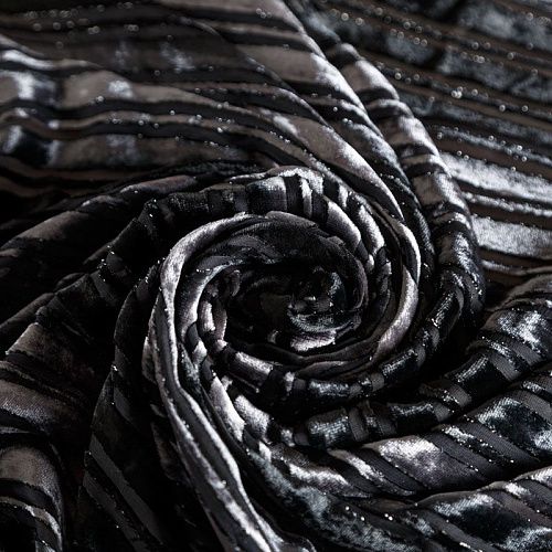 Панбархат 002-04374 серебристо-черный