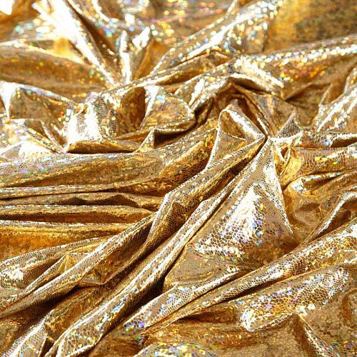 Трикотаж лазер 034-09237 желтое золото