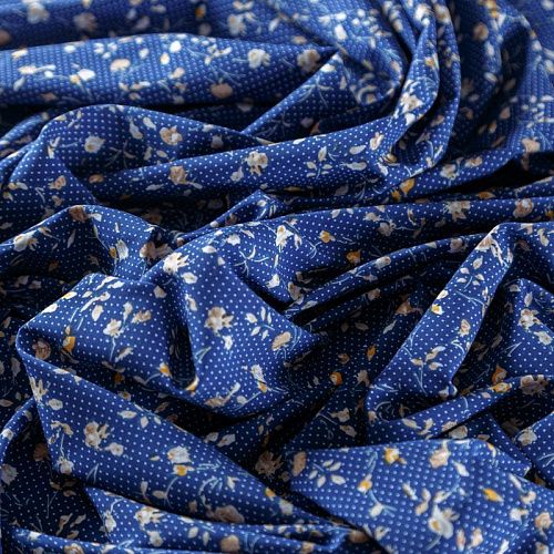 Вискоза "Лоренцо" 036-08359 синий принтованный