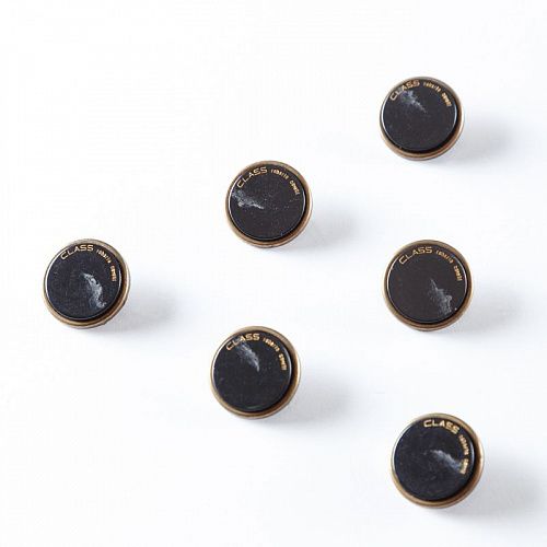 Пуговица на ножке 23 мм металл 494794 бронза/черный