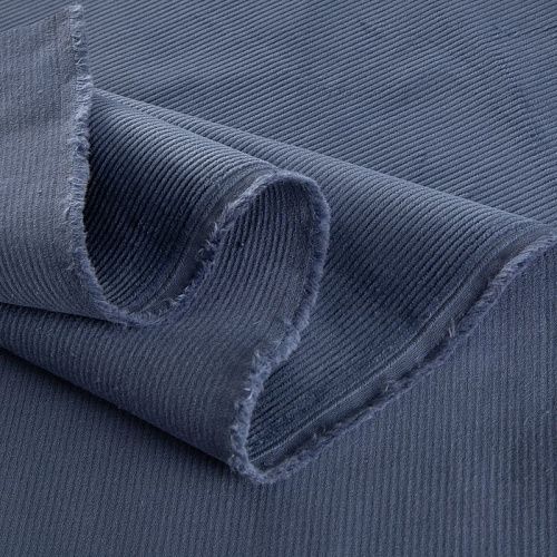 Вельвет стрейч 008-20780 серо-голубой однотонный