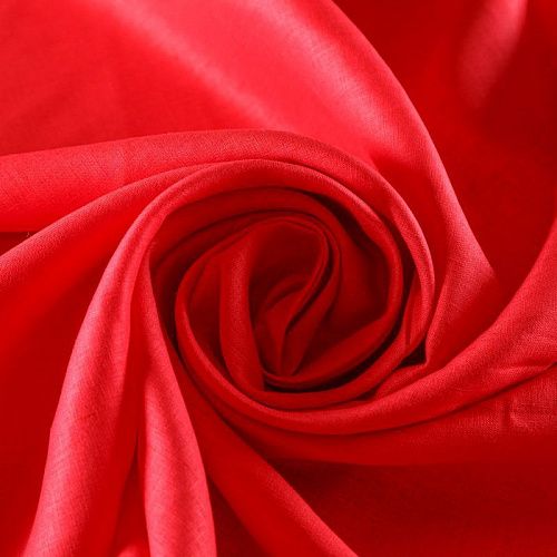 Лен натуральный 035-08907 красный однотонный