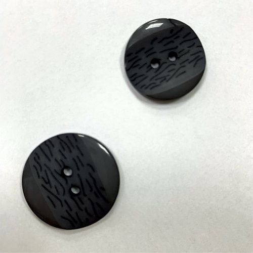 Пуговица с проколами 22 мм пластик серо-кофейный ZH019-34L-c362