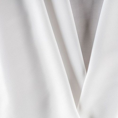 Крепдешин натуральный К36-153 белый однотонный