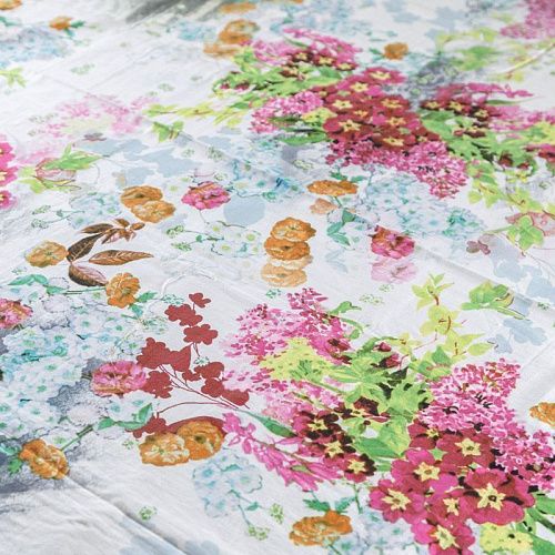 Батист 003-07882 белый принтованный