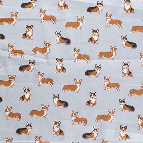 Перкаль 007-09343 светло-серый принтованный