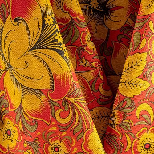 Бязь 007-00692 красный принтованный