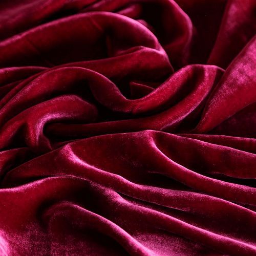 Бархат 002-04376 рубиновый однотонный