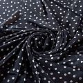 Креп-шифон 027-01442 черный принтованный
