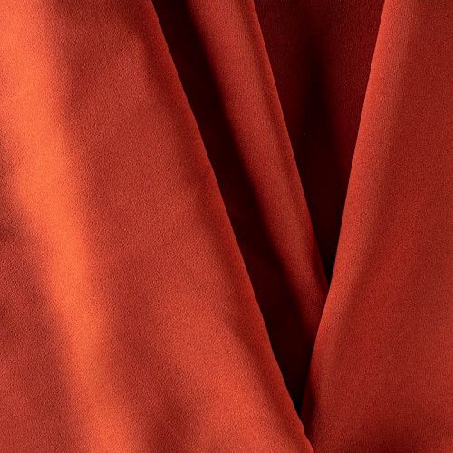 Креп К33-329 морковно-красный однотонный