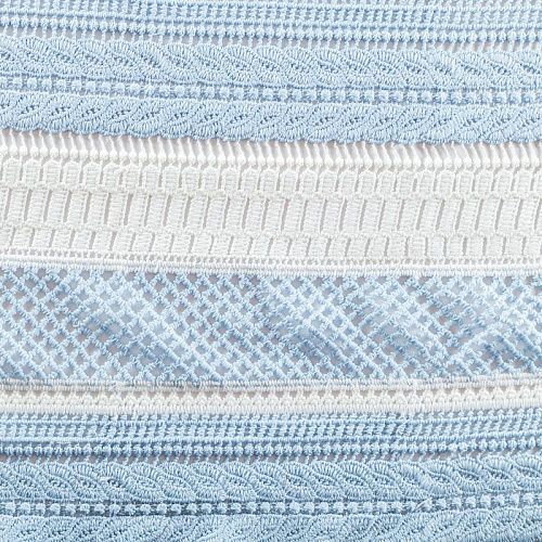 Гипюр-макраме К21-1077 бело-голубой 