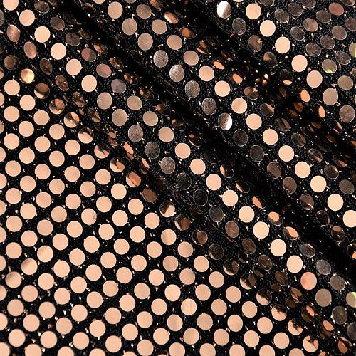 Трикотаж с пайетками 056-11080 черный/золото