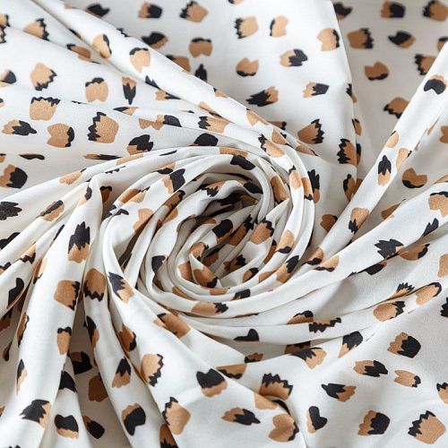 Вискоза "Лоренцо" 036-08094 молочный принтованный