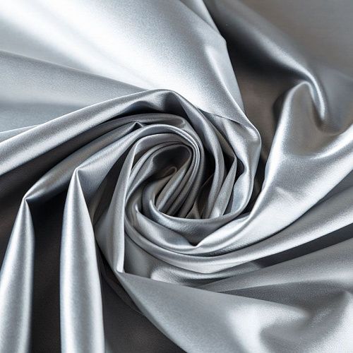 Атлас ватуссо К4-651 серебристый однотонный