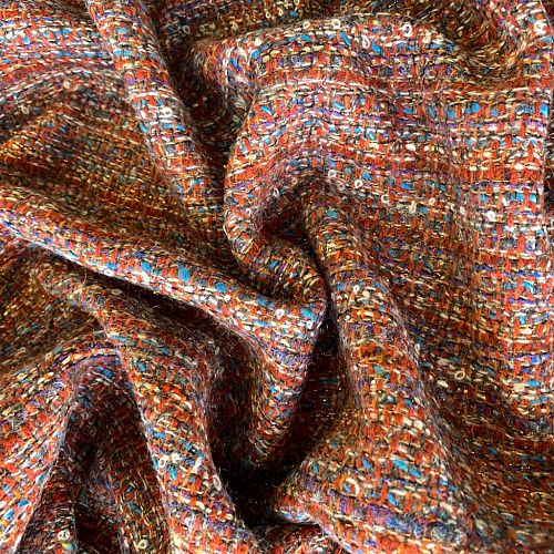 Твид шанель К17-173 терракотовый мультиколор