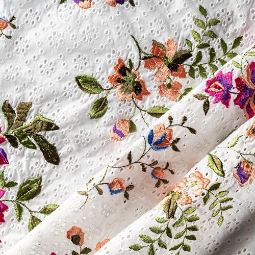 Шитье К32-274 белый с вышивкой