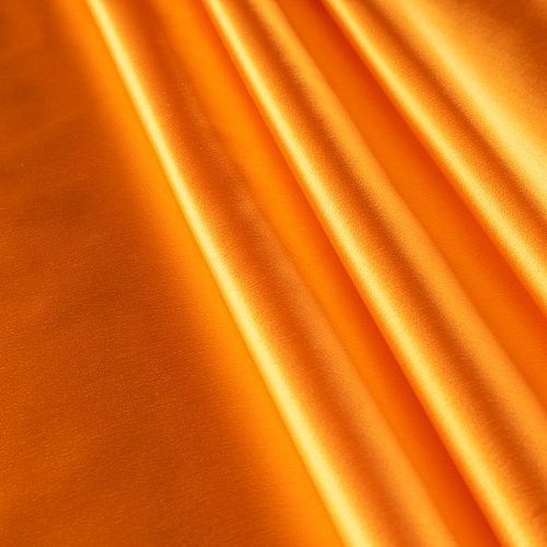 Атлас ватуссо К2-0080 темно-апельсиновый однотонный