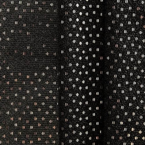Трикотаж с люрексом К33-531 черный однотонный