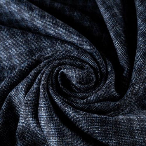 Ткань костюмная К32-052 сине-голубой клетка