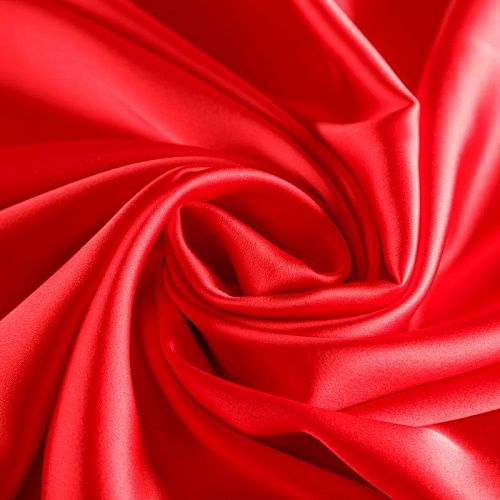 Сатин 001-07001 ярко-красный однотонный