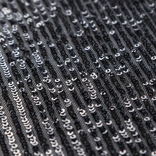 Пайетки на сетке 055-05792 черный однотонный