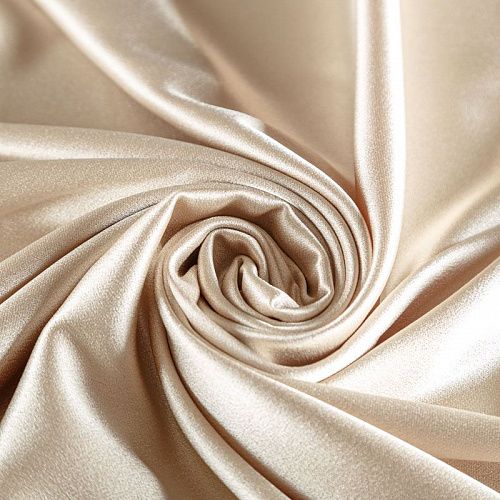 Кади креп-атлас 001-06593 белое золото однотонный