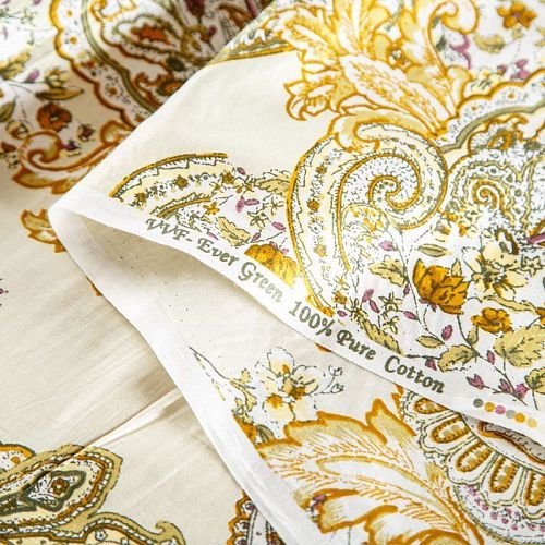 Хлопок 063-02043 сливочный принтованный