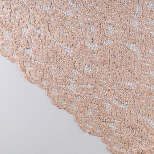 Гипюр К33-512 карамельный однотонный