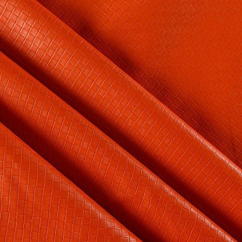 Экокожа фактурная К05-658 мандариновый однотонный