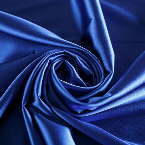 Сатин стрейч 001-07041 королевский синий однотонный