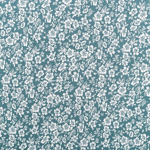 Креп-шифон 027-01430 сине-зеленый принтованный