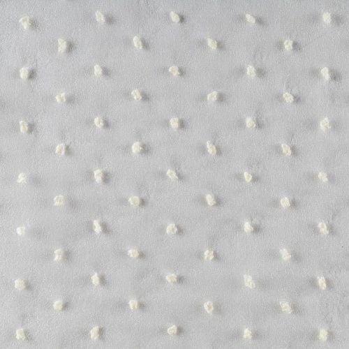 Органза с флоком К33-257 молочный однотонный