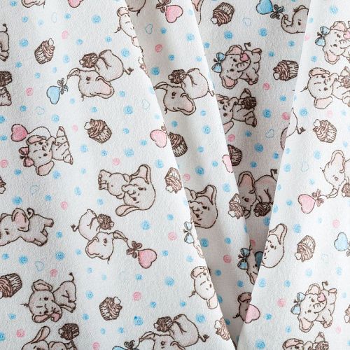 Фланель 060-03546 белый принтованный